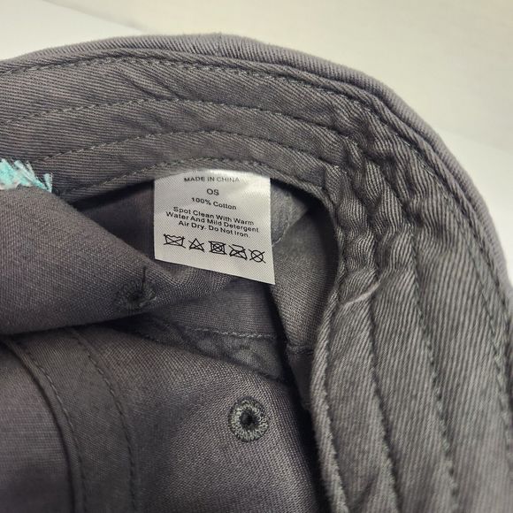 Dutch Bros Gray Teal Adjustable Strapback Hat Cap Canvas Super Clean! - Picture 5 of 5